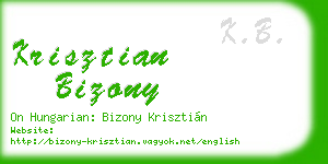 krisztian bizony business card